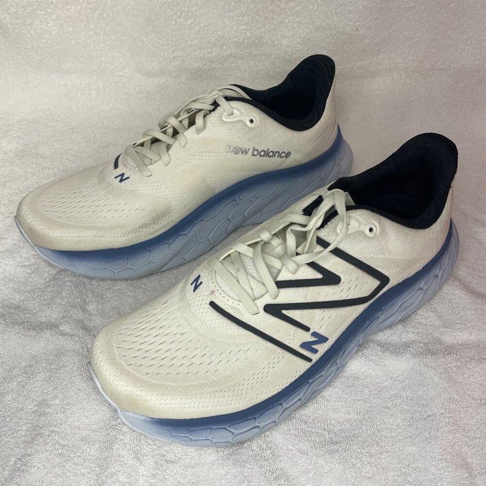 New Balance Fresh Foam x More v4 Sea Salt Ice Blue Men's Lace Up Sneakers - Picture 4 of 10